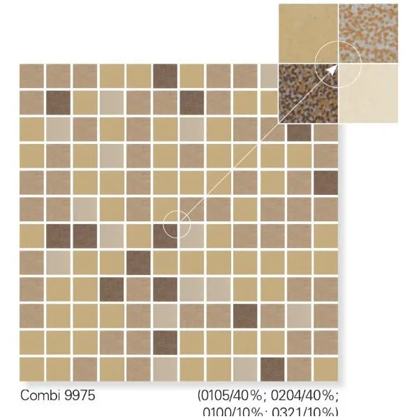 Ceramic Mosaic Stones Combi 9853 (Price is per Piece)