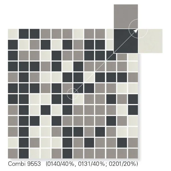 Ceramic Mosaic Stones Combi 9553 (Price is per Piece)